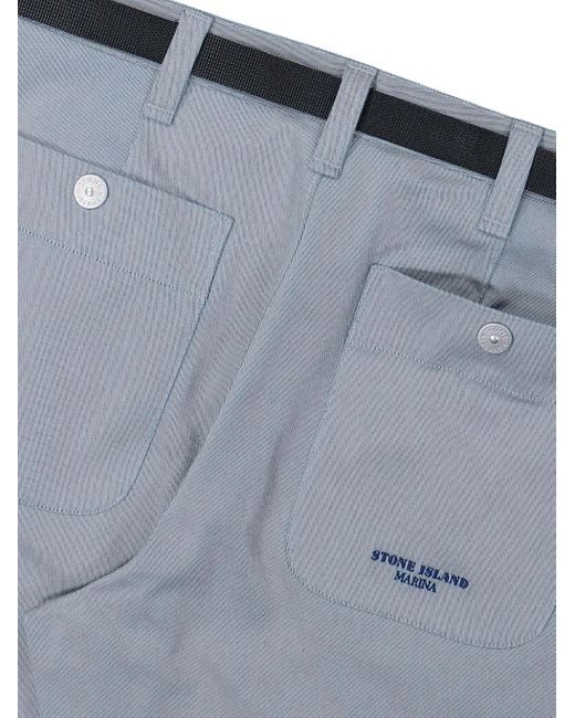 Stone Island Plissierte Hose in Gray für Herren