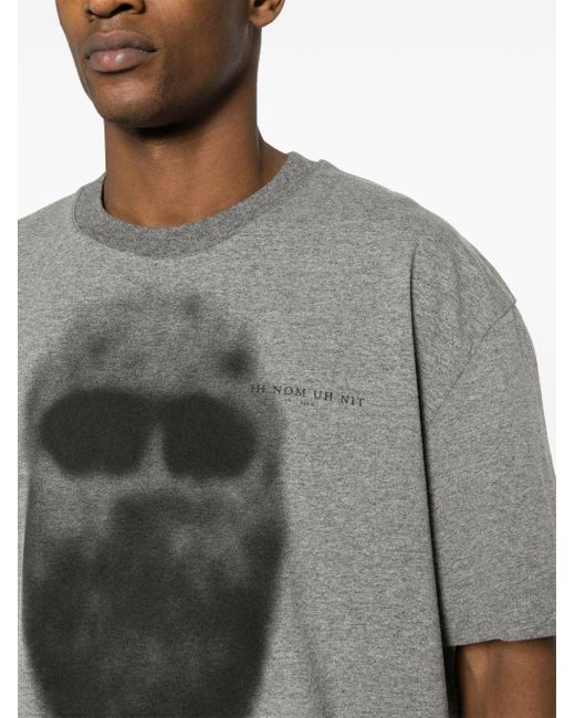 Camiseta con cara estampada Ih Nom Uh Nit de hombre de color Gray