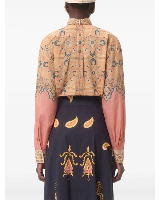 Valentino Garavani Voyage Imaginaire Blouse in het Pink