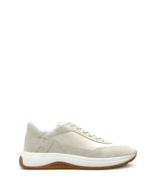 Hogan White Lace-Up Sneakers for men