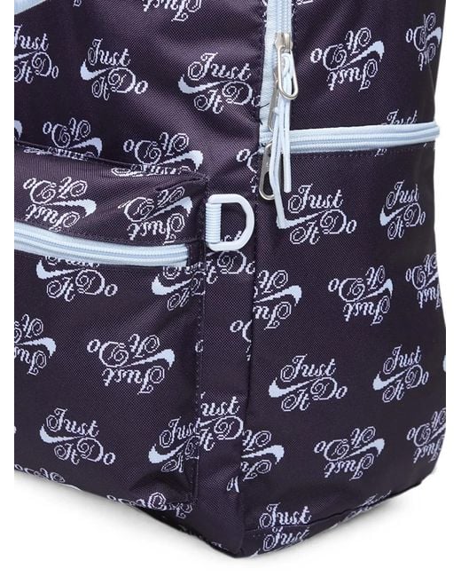 Nike Blue Heritage Logo-Print Backpack