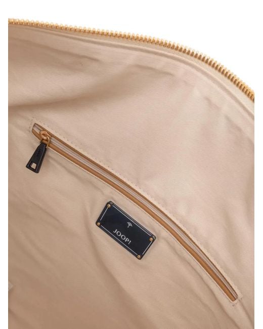 Joop! Natural Check-Pattern Top-Handle Luggage
