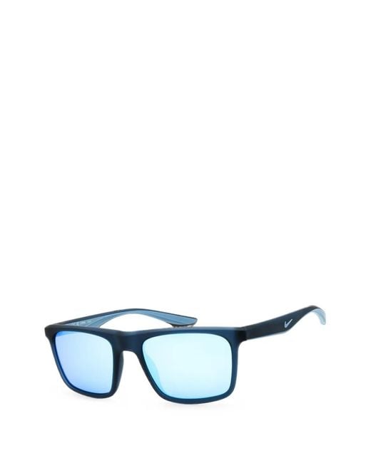 Nike Blue Chak Rectangle-Frame Sunglasses for men