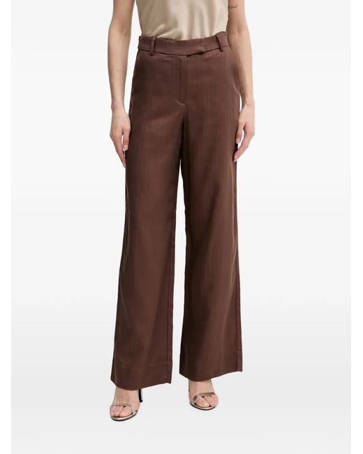 INTROPIA Brown Pantalon Palazzo Pepa À Motif De Chevrons