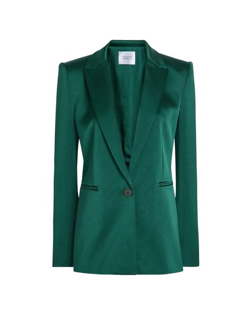 Galvan Green Single-Breasted Blazer