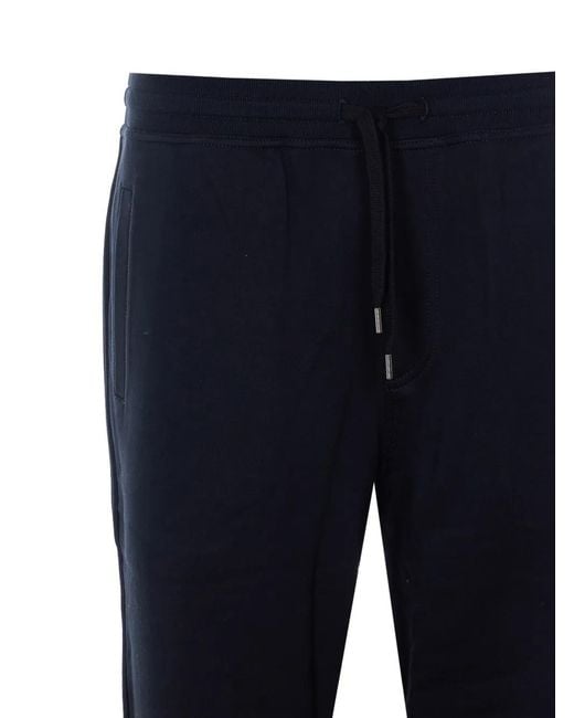 Brunello Cucinelli Blue Elasticated Waist Cotton Track Pants for men
