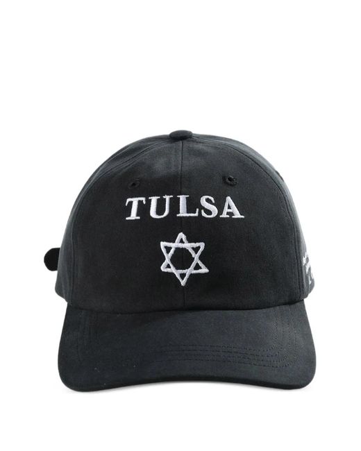 Enfants Riches Deprimes Black Embroidered Tulsa Baseball Cap for men
