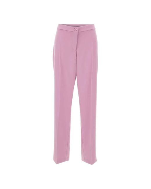 Elena Miro Pink Pantalon De Costume À Plis Marqués
