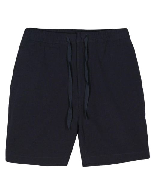 Officine Generale Blue Phil Seersucker Shorts for men