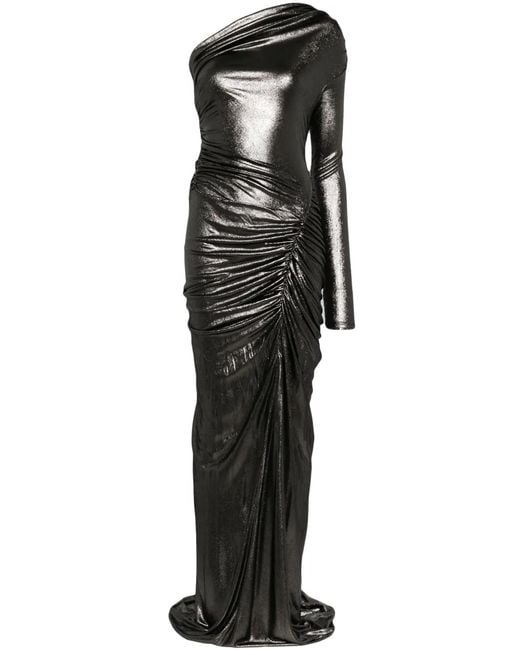 Atlein Black Draped Gown