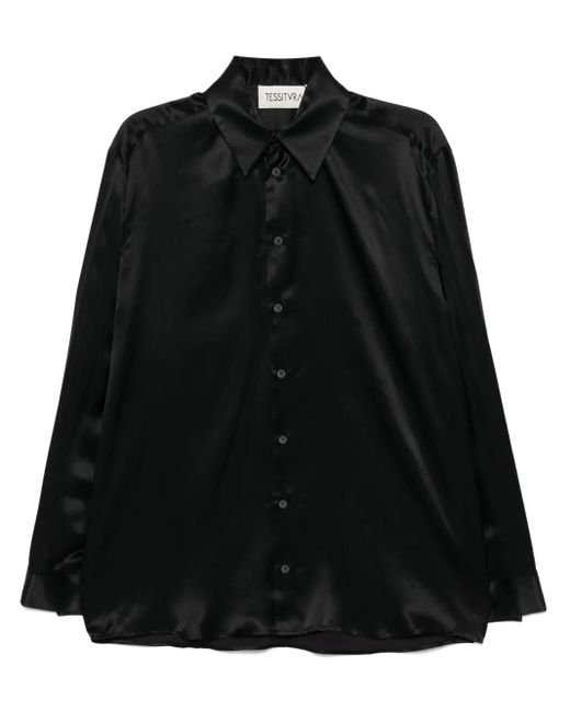 Camisa Column Tessitura Body Couture de hombre de color Black