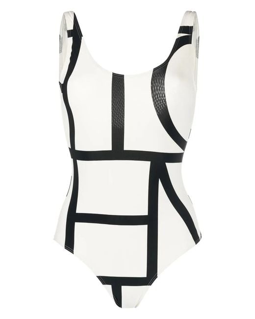 Totême Badpak Met Monogramprint in het White