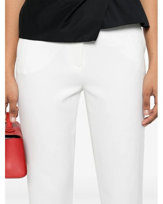 Veronica Beard Cropped Broek in het White