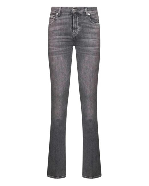 7 For All Mankind Gray Cotton Jeans