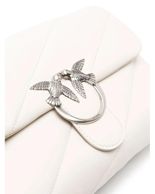 Pinko White Classic Love Bag Puff Maxi Quilt