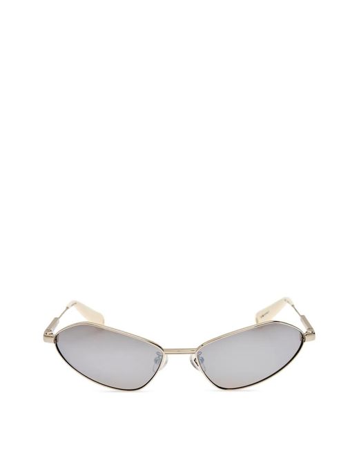 Jacquemus White Bambino Geometric-Frame Sunglasses