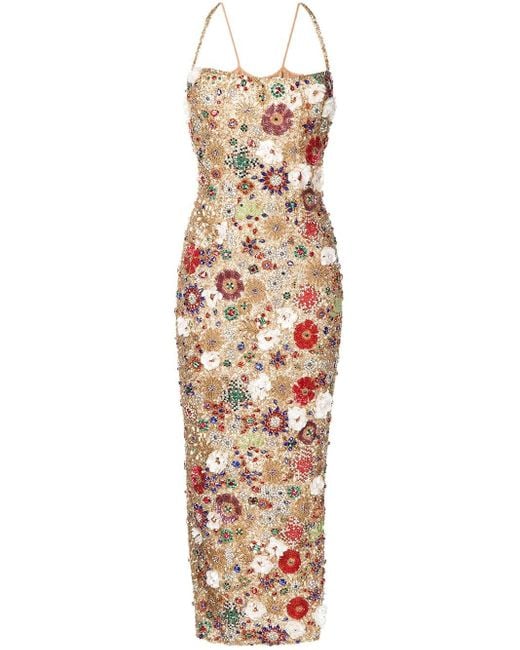 Rachel Gilbert Multicolor Francesca Sequin-embellished Gown