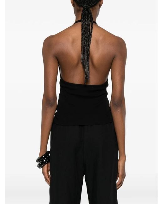 Enza Costa Black Ribbed Tank
