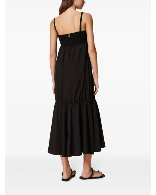 Twinset Black Knitted Midi Dress
