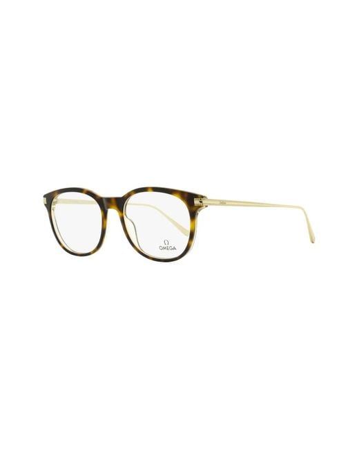 OMEGA EYEWEAR Brown Tortoiseshell Round-Frame Glasses for men