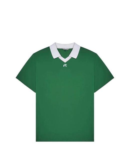 Malbon Golf Green Barrio Logo-Embroidered T-Shirt for men