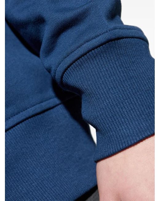 Versace Jeans Couture Blue Logo-Print Hoodie for men