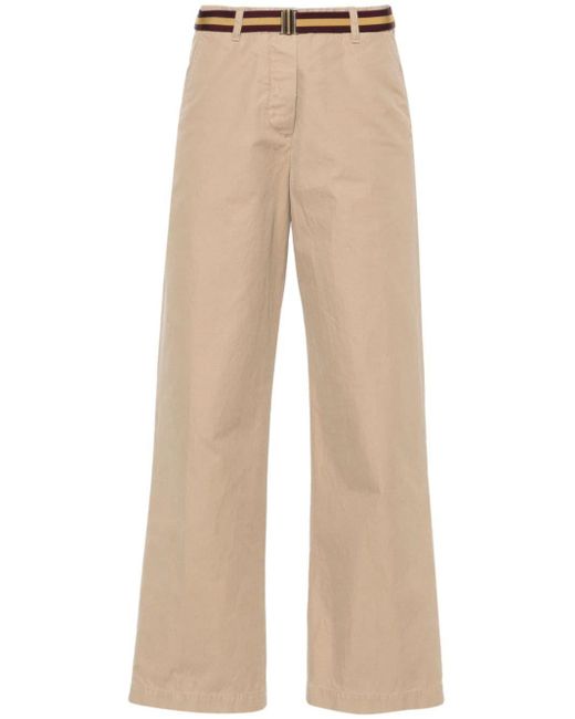 Pantalon chino à taille ceinturée Dries Van Noten en coloris Natural