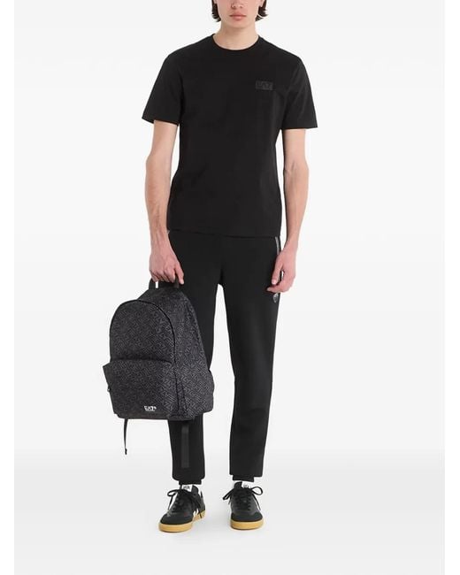 EA7 Black T-Shirt À Patch Logo for men