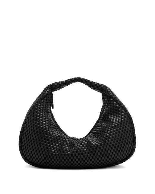 St. Agni Black Bon Bon Lattice-Weave Tote Bag