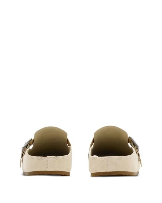 Burberry White Suede Urchin Clogs