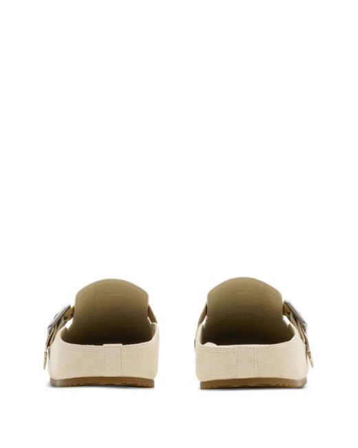 Burberry White Suede Urchin Clogs