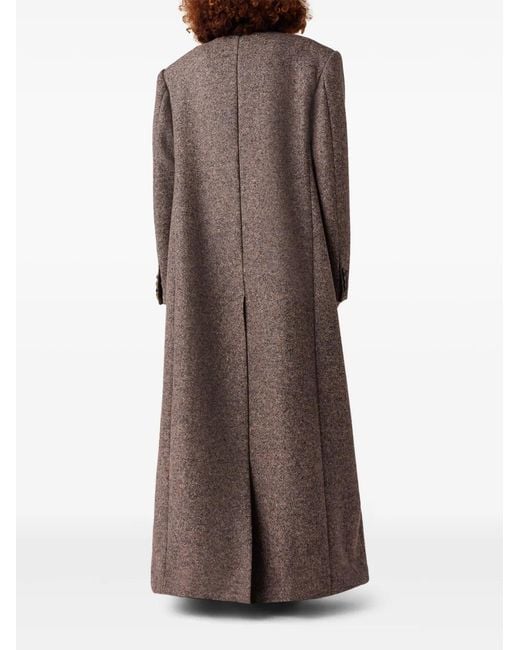 Stella McCartney Gray Double-Breasted Long Coat