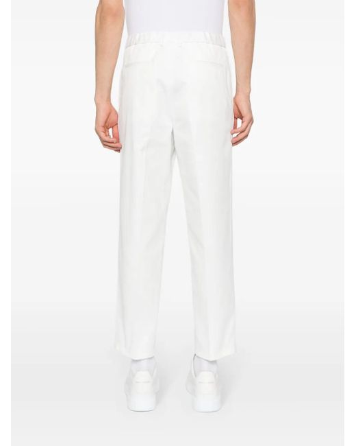 Jil Sander Tapered-Hose Aus Gabardine in White für Herren