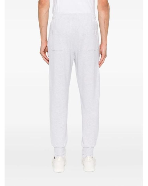 Eleventy White Drawstring Cuffed Track Pants for men