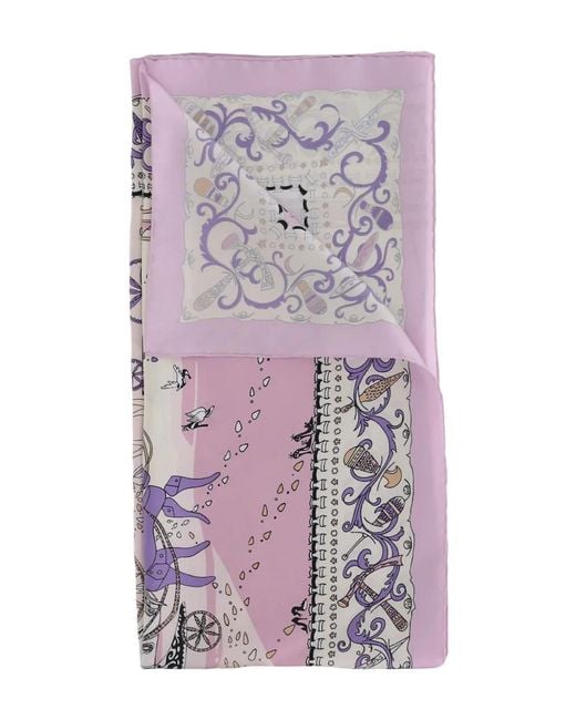 Ferragamo Pink Abstract-Pattern Scarf