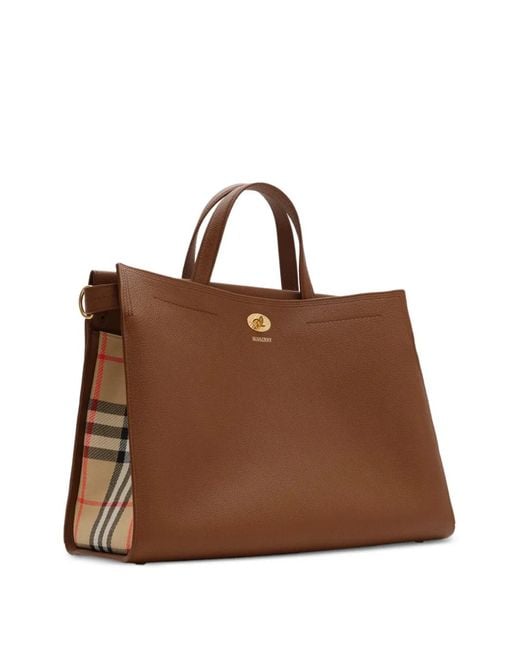 Burberry Brown Medium Cotswolds Check Tote Bag
