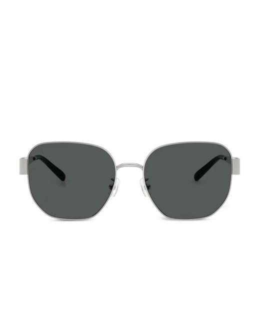 Tory Burch Gray Round-Frame Sunglasses