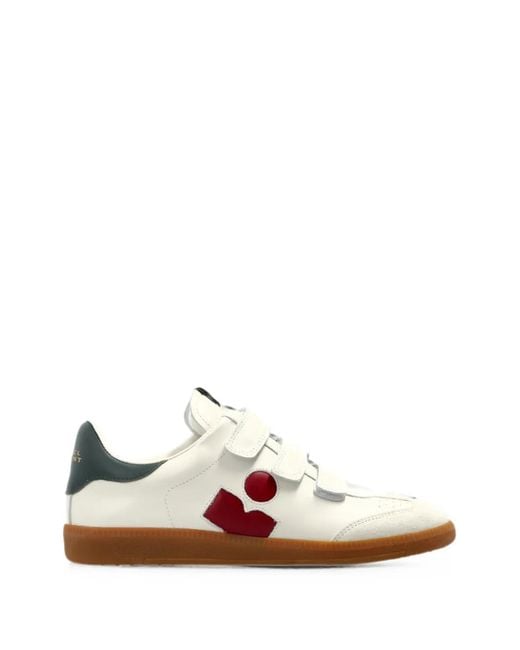 Isabel Marant White Beth Touch-Strap Sneakers