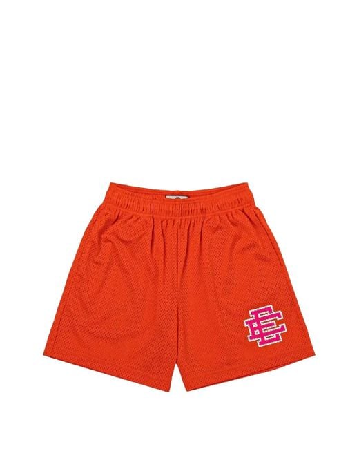 Eric Emanuel Red Ee Basic Logo-Print Shorts for men