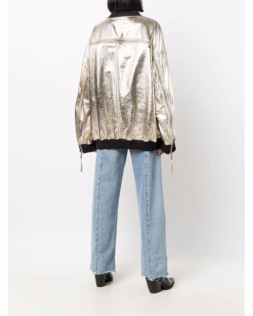 DSquared² Multicolor Oversized Metallic Bomber Jacket