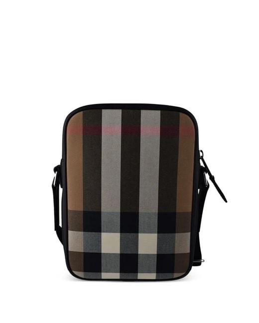 Burberry Black Sacoche Paddy À Carreaux for men
