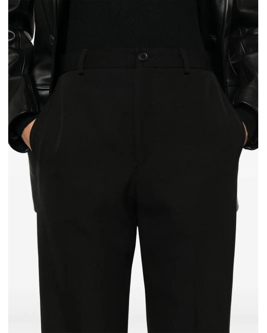 Balenciaga Black Straight-Leg Tailored Trousers