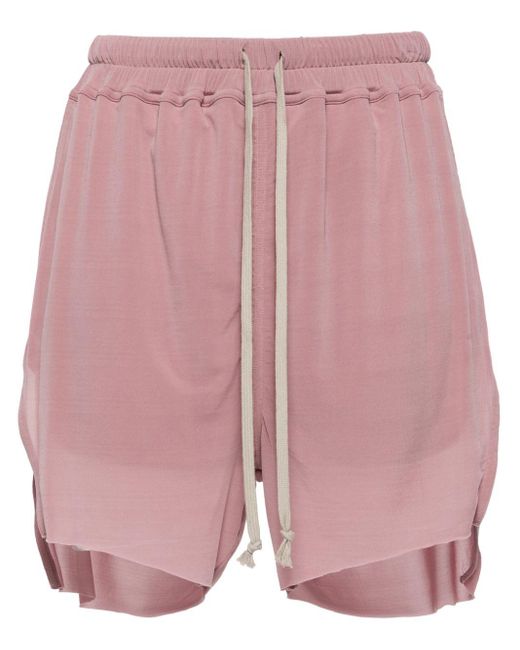 Pantalones cortos de chándal de talle alto Rick Owens de color Pink