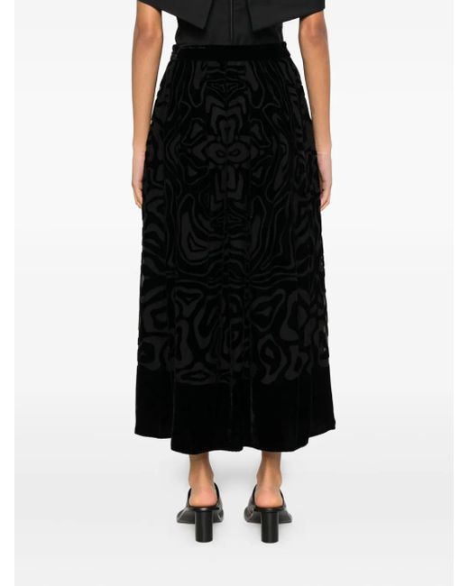 Falda Valleta Con Motivo Ulla Johnson de color Black