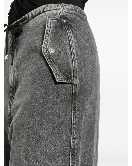 Dion Lee High Waist Straight Jeans in het Gray