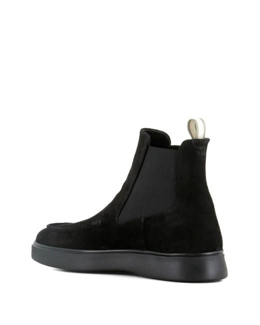 Officine Creative Black Suede Chelsea Boots