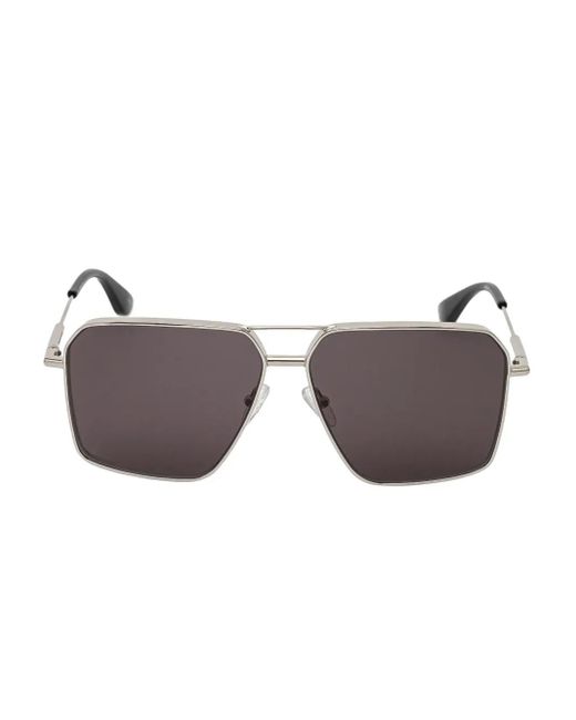 Alexander McQueen アンギュラーフレーム サングラス Metallic