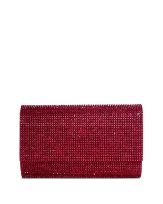 Judith Leiber Red Fizzoni Crystal-Embellished Clutch Bag