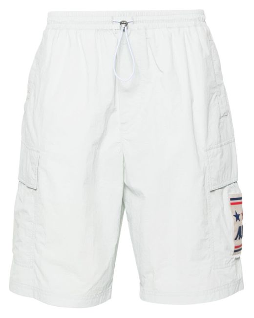 Autry White Logo-patch Elasticated Cargo Shorts for men