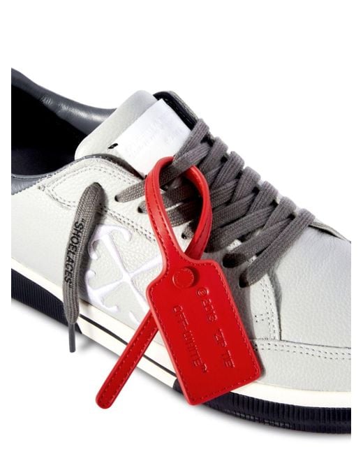 Off-White c/o Virgil Abloh Red Vulcanized Colour-block Leather Sneakers for men